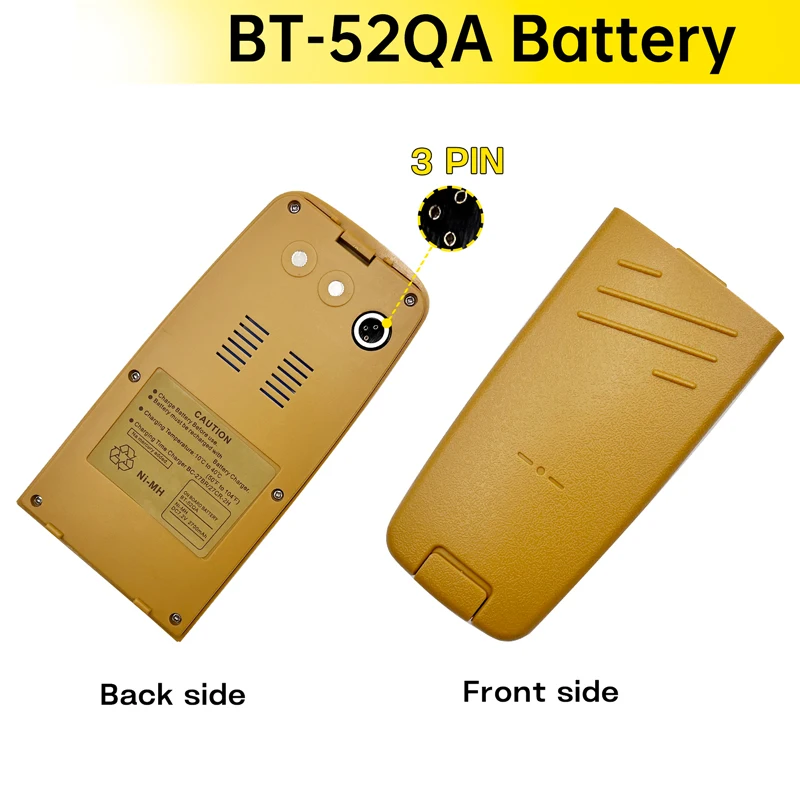 DC 7.2V 2700mAh 3pin Yellow BT-52QA Battery for Total Station BT-52Q BT52QA battery surveying tools
