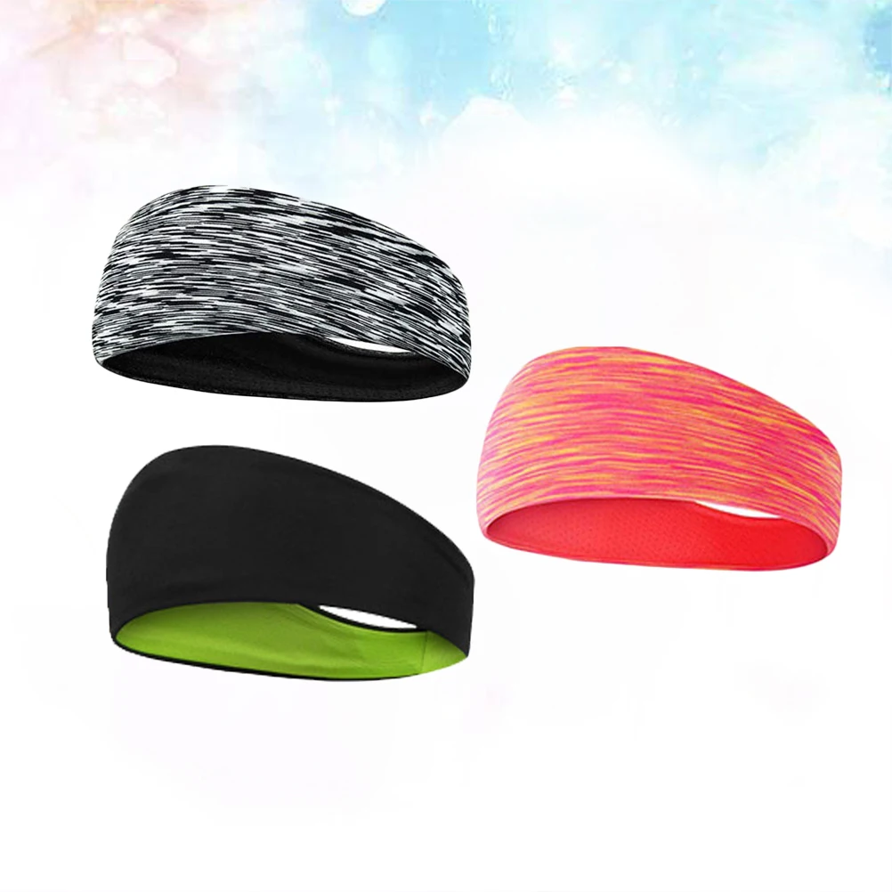 

3pcs Breathable Quick-Dry Sports Headband For Women Men Gym Yoga Running Elastic Sweatband Fitness Hair Bands Workout Headwrap