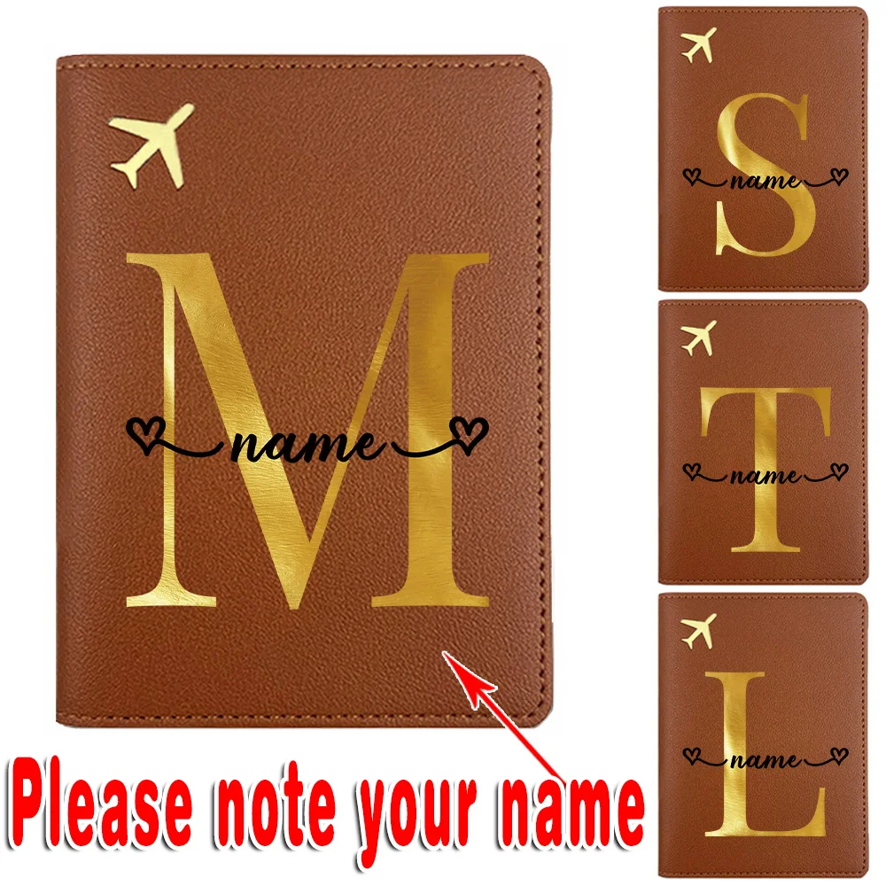 

Customized Name PU Passport Cover Passport Sleeve Holder Bank Business Name Card Organizer Case Purse Personalized RFID Blocking