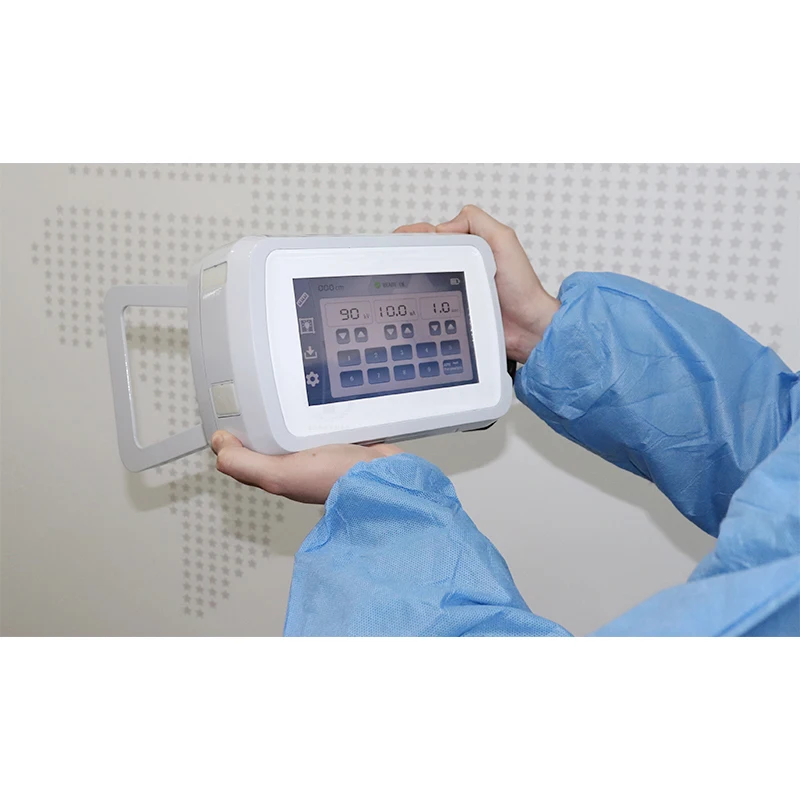 Touch Screen Hand Held Flat Panel Detector Integrated X-ray Digital Xray Machine 90KV   Medical Portable DR X-ray System