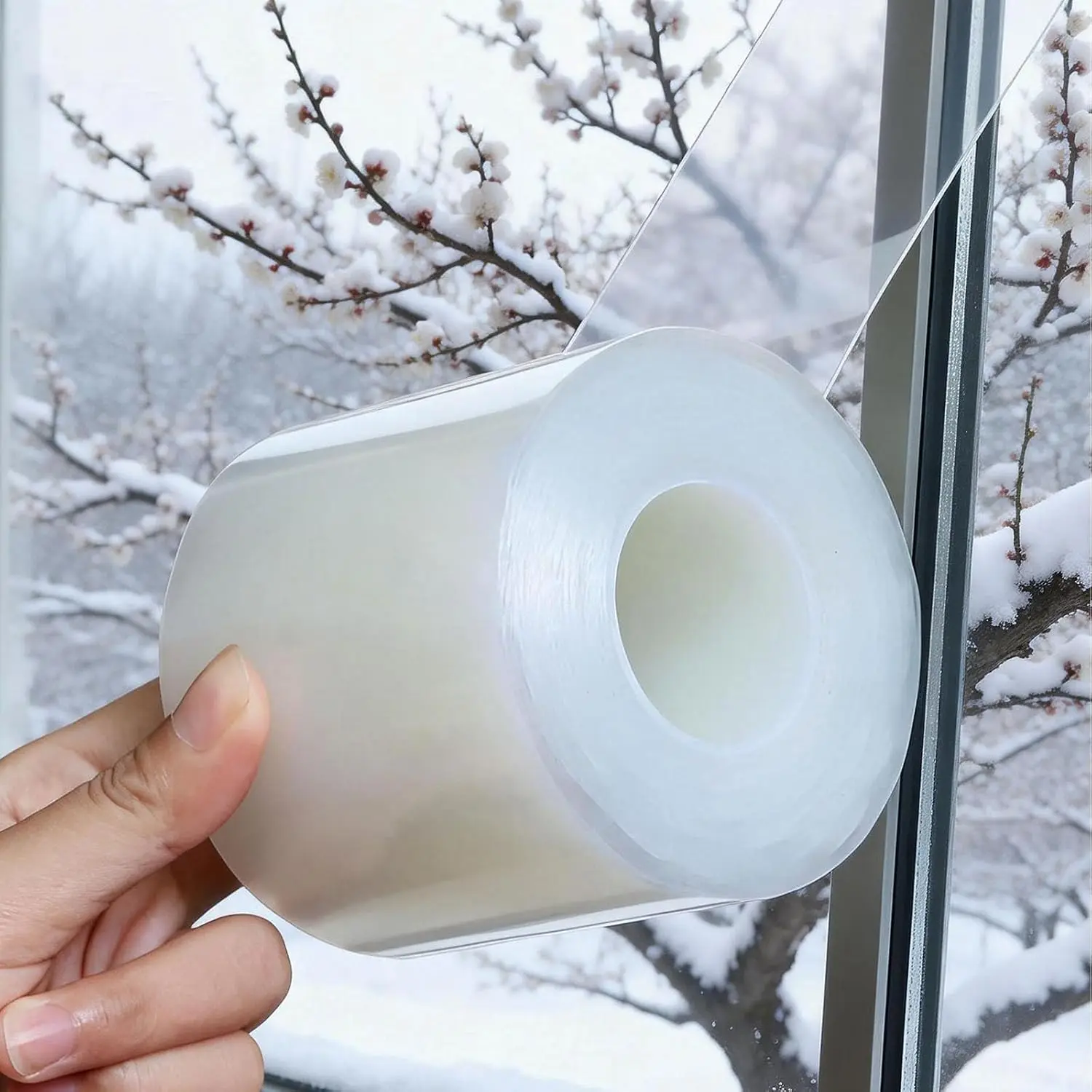 Transparent weatherproof sealing tape,suitable for insulation sealing strips of windows,doors,and shower glass,with no residue
