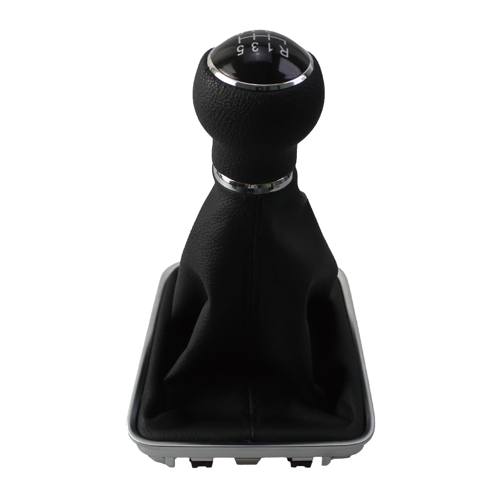 Gear Knob Assembly 5JB711456 6JC711113P Black Leather For Shift Lever Head For Seat For Toledo 2012-2018 For Skoda For Rapid