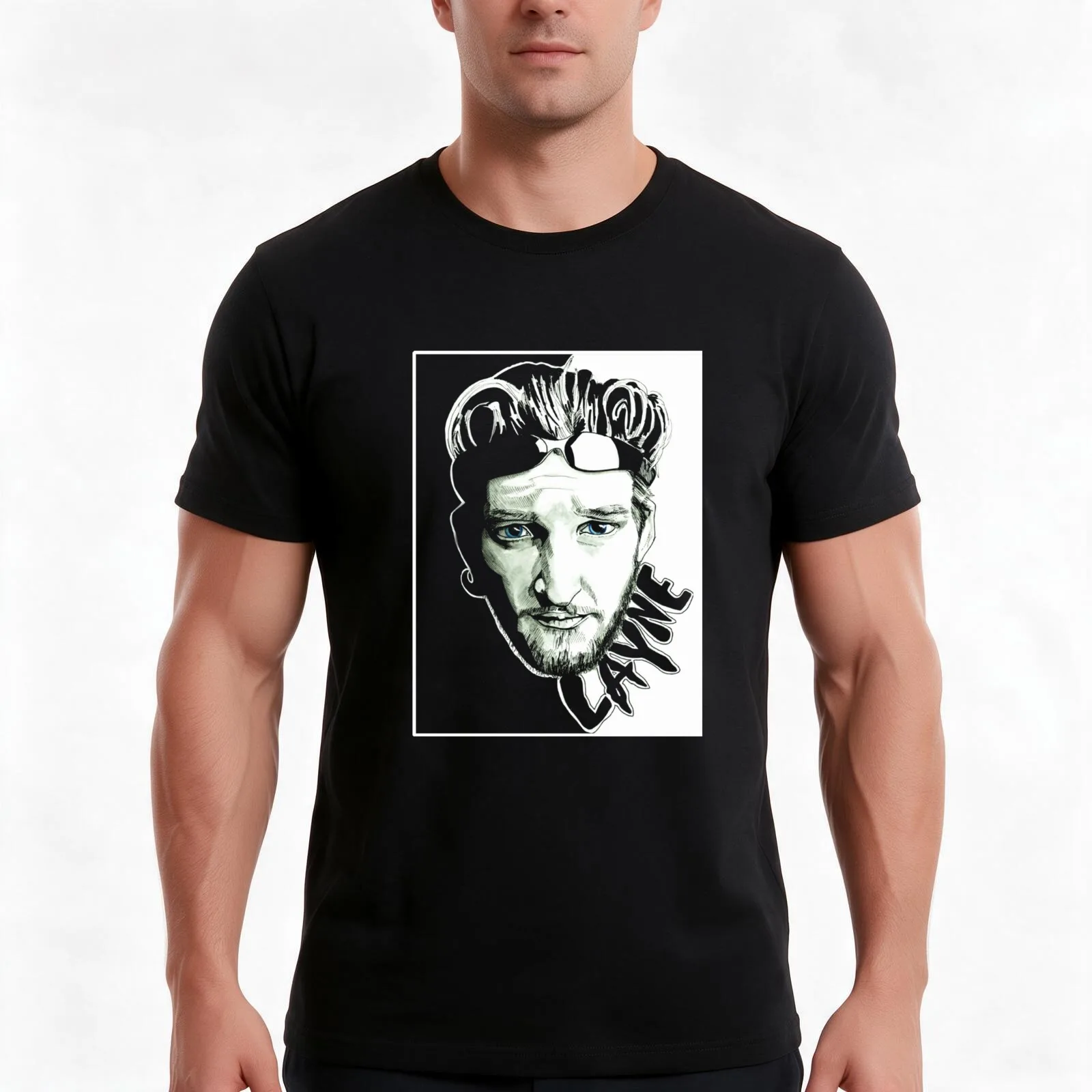 LAYNE STALEY T-Shirt Summer Casual Cotton Tee Oversized Streetwear Tops Vintage Graphic Print Loose Fit Short Sleeve