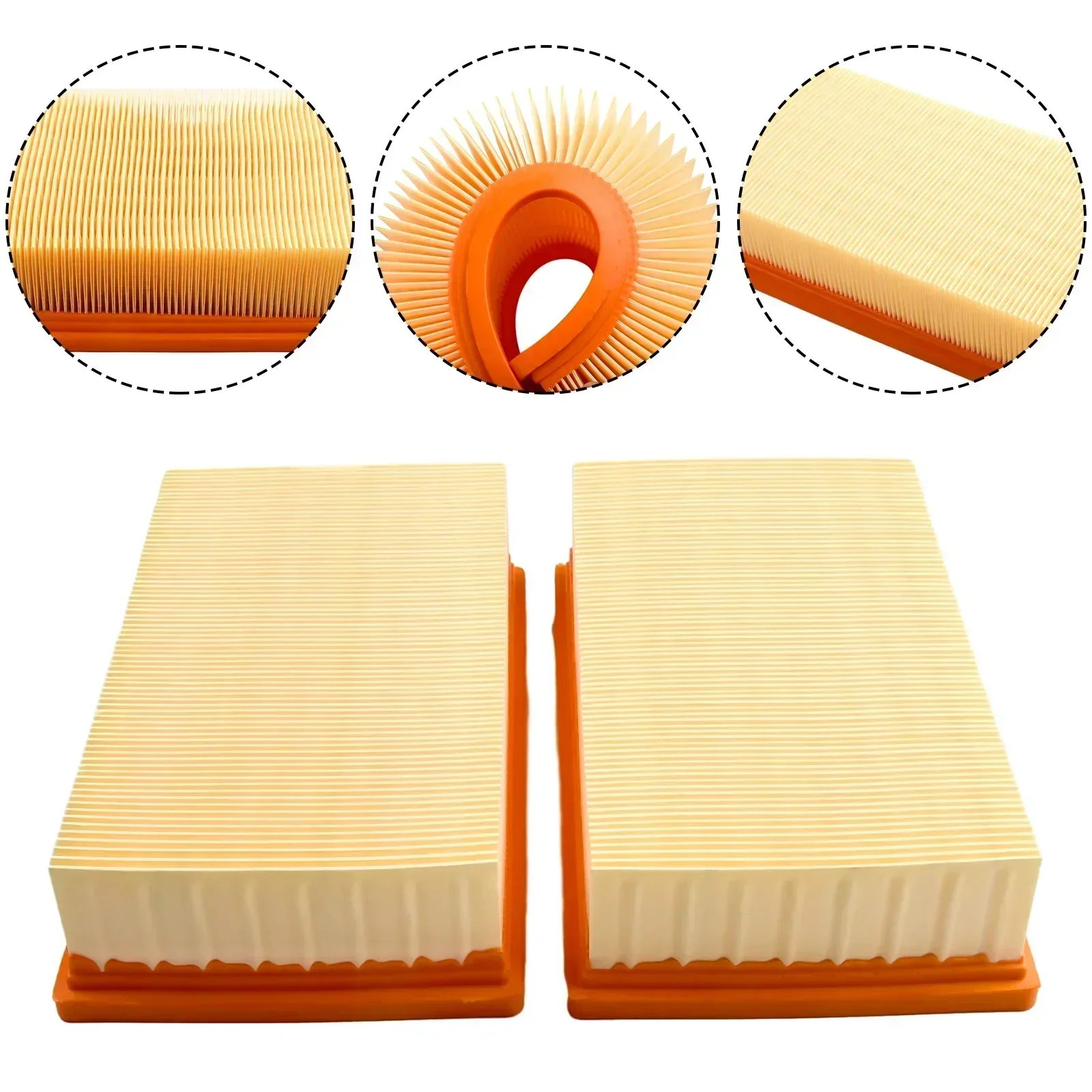 Accessories Filters Flat Pleated Filters For Bosch Household Cleaning 2pcs Filter Dust For Bosch GAS 35 L SFC+