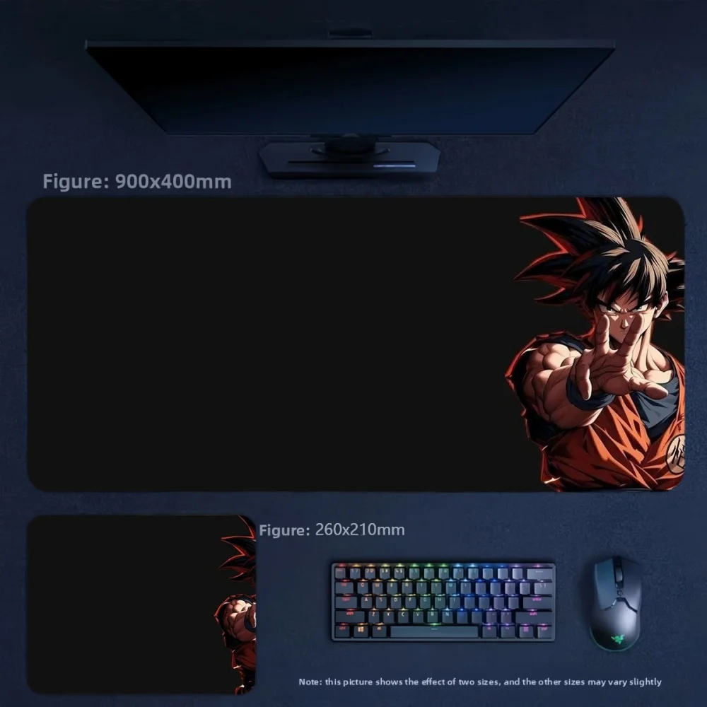 Boys E-sports Game Non-slip Keyboard Pad Tablemat Precision Edge Locking High-quality Dragon Ball Goku Printed Leather Mouse Pad