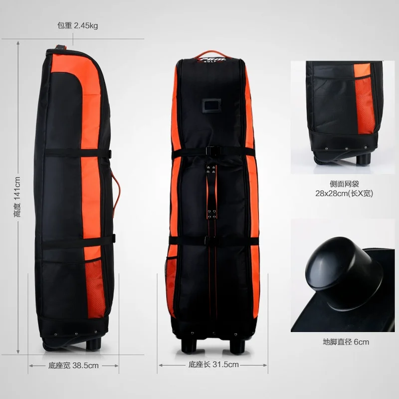 PGM Golf Aviation Bag Golf Bag Travel with Wheels Large Capacity Storage Bag Foldable Airplane Travelling Golf Bags In 4 Colors
