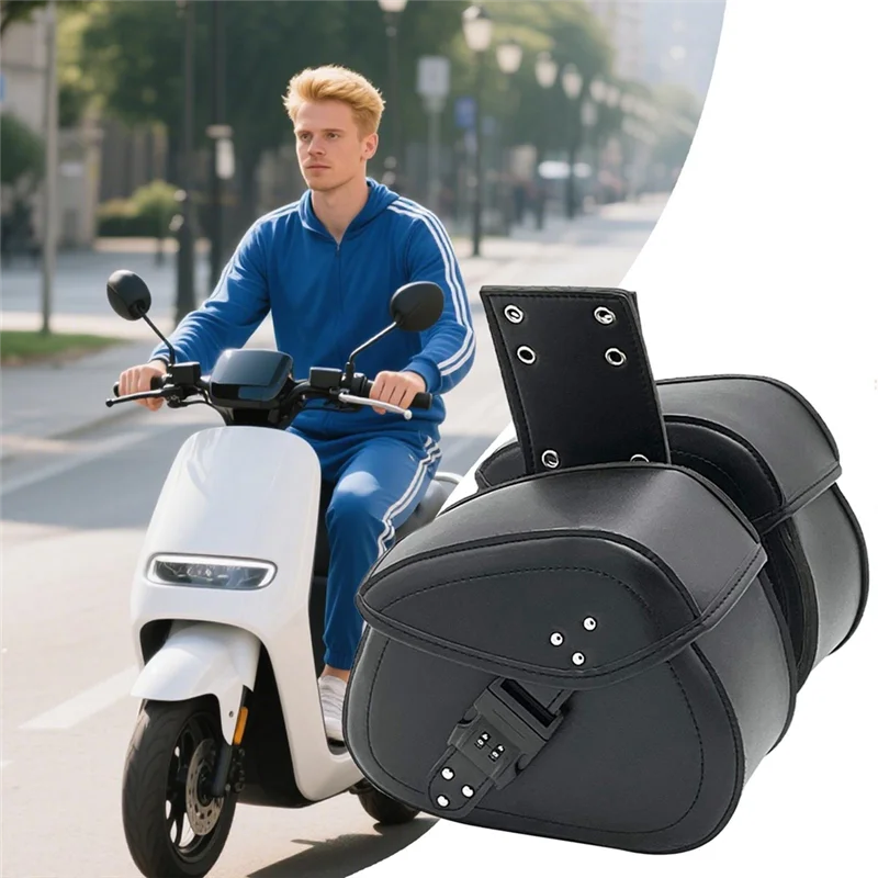 

Мотоциклетные седельные сумки, боковые сумки для хранения инструментов, универсальные седельные сумки с паролем для мотоцикла Cruiser, большая вместительная сумка-бум