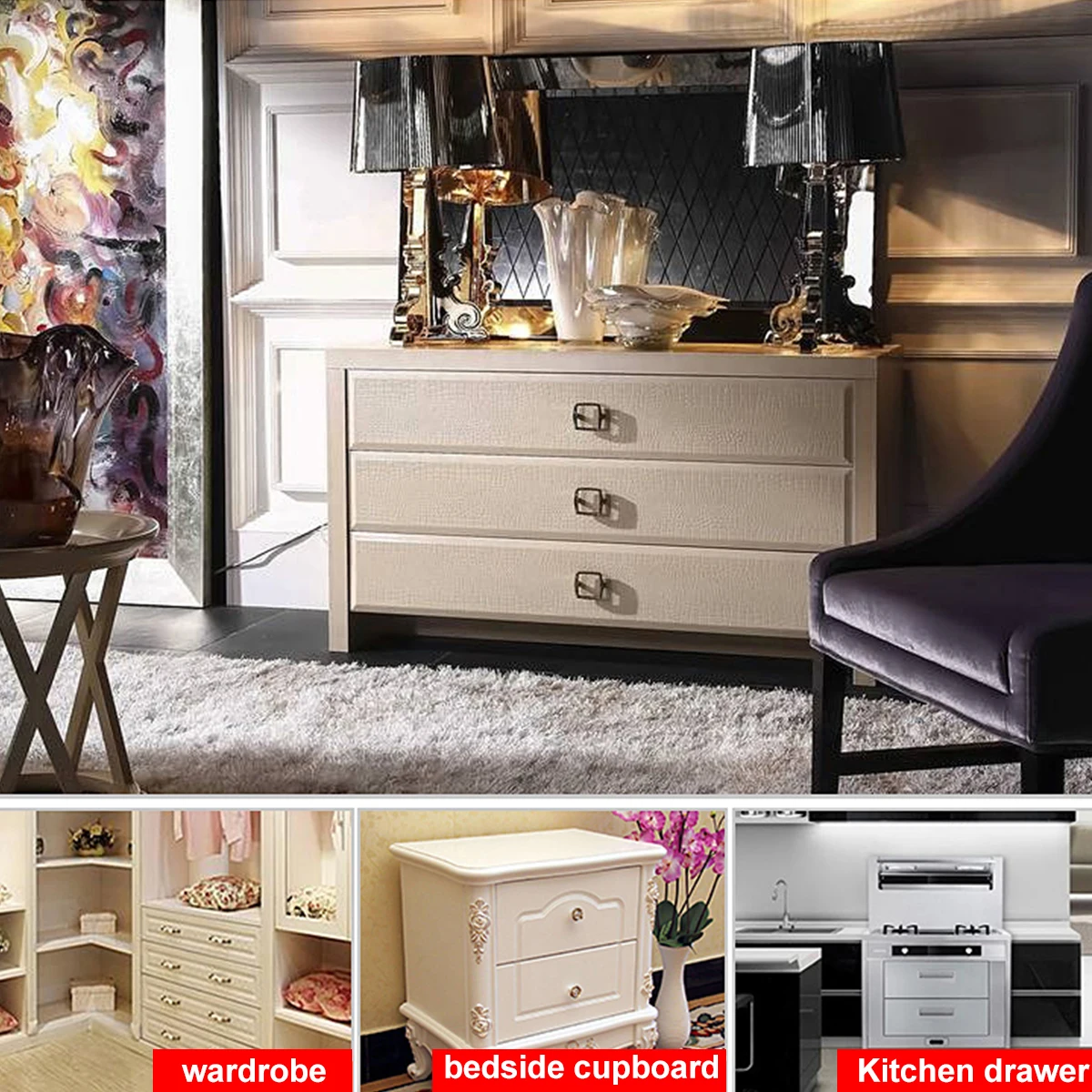 

Steel Ball Slide Rail Three fold Sliding Drawer Extension Closet Buffer Damping Furniture Mute Rails Self close For Bedroom