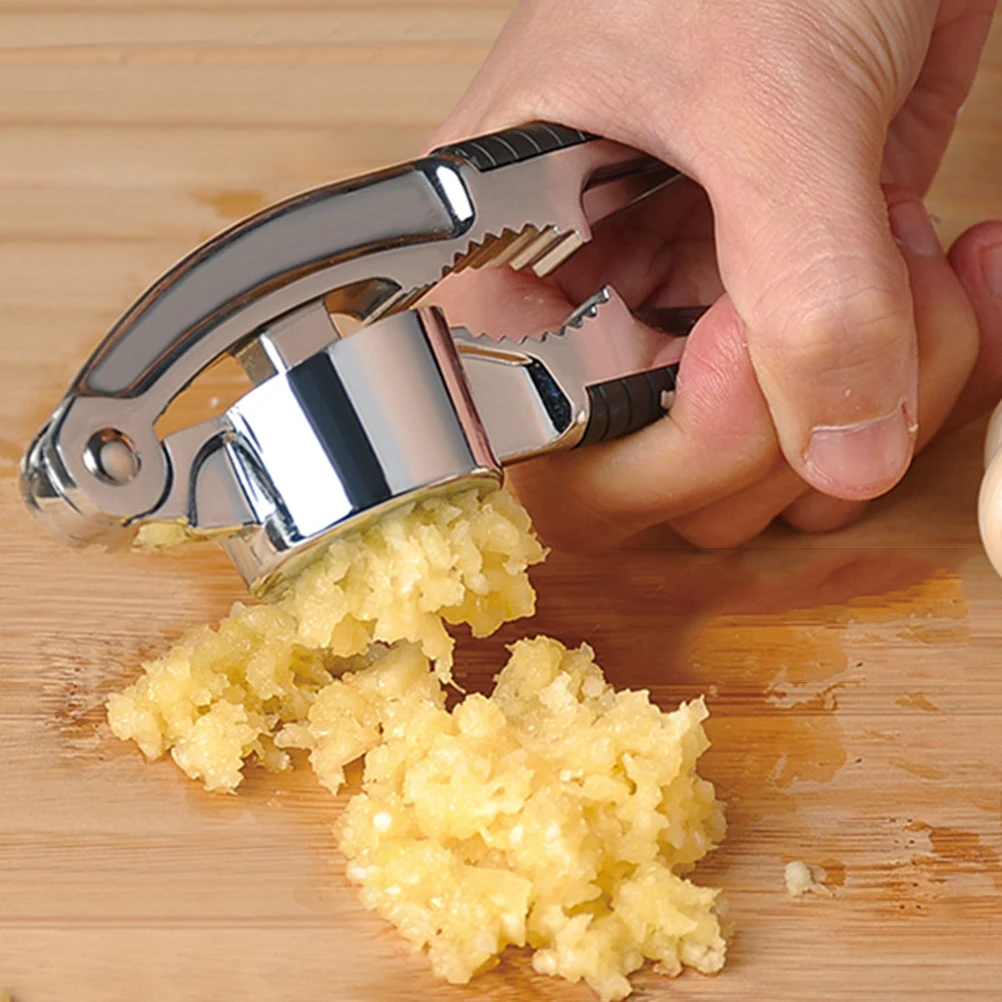 

2 In 1 Garlic Press Alloy Mincer Crusher For Garlic Slicer Nut Cracking Kitchen Tool Heavy Duty Aluminum Easy Clean Cooking