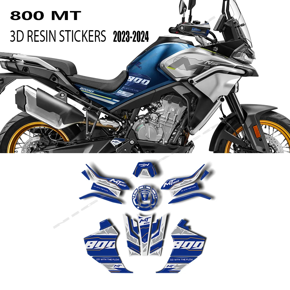 3D Resin Sticker Tank Pad Kit for CF MOTO 800 MT Explore 2023-2024