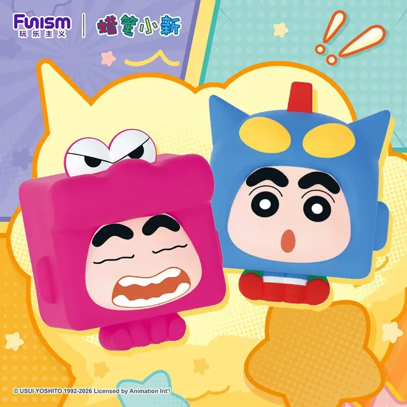 Funism Offizielle Original Crayon Shin-Chan Blind Box Quetschspielzeug Stressabbau-Figur Ornament Sammlerstück Anime-Spielzeug Geburtstagsgeschenk
