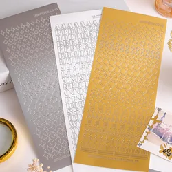 1 Pcs Waterproof Durable Korean Golden Silver English Letter Digital Stickers diy Label for Photos Albums Decoration