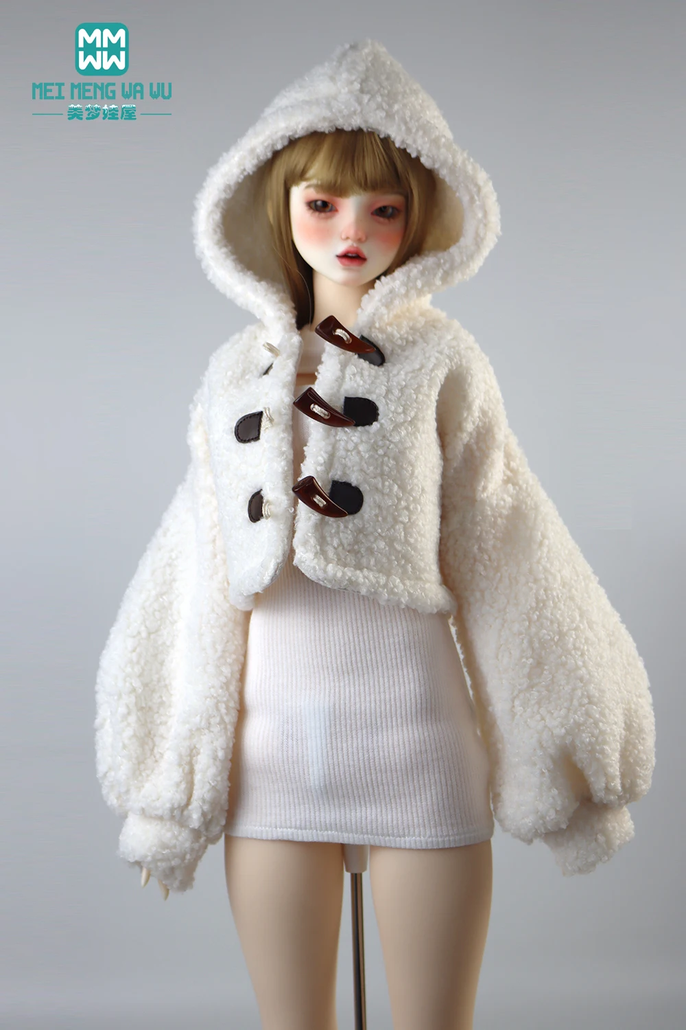 58-60cm 1/3 BJD doll clothes Toy Ball Joint Doll DD SD13 SD10 Doll Accessories Fashion plush hooded jacket