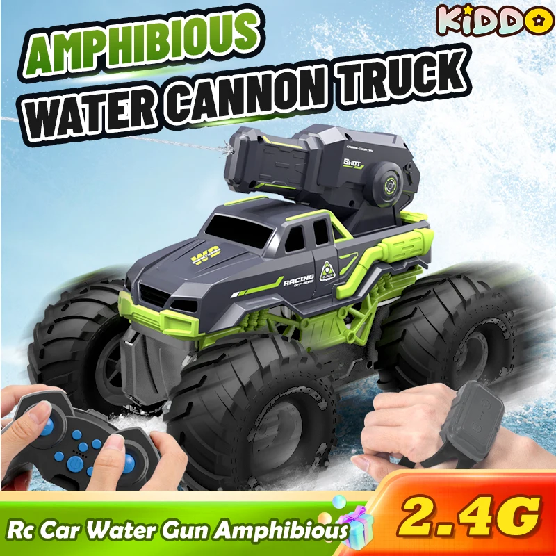 

Радиоуправляемая машина-амфибия с водяным пистолетом высокого давления, большие внедорожные автомобили с дистанционным управлением для детей, уличные пляжные игрушки для бассейна, рождественский подарок