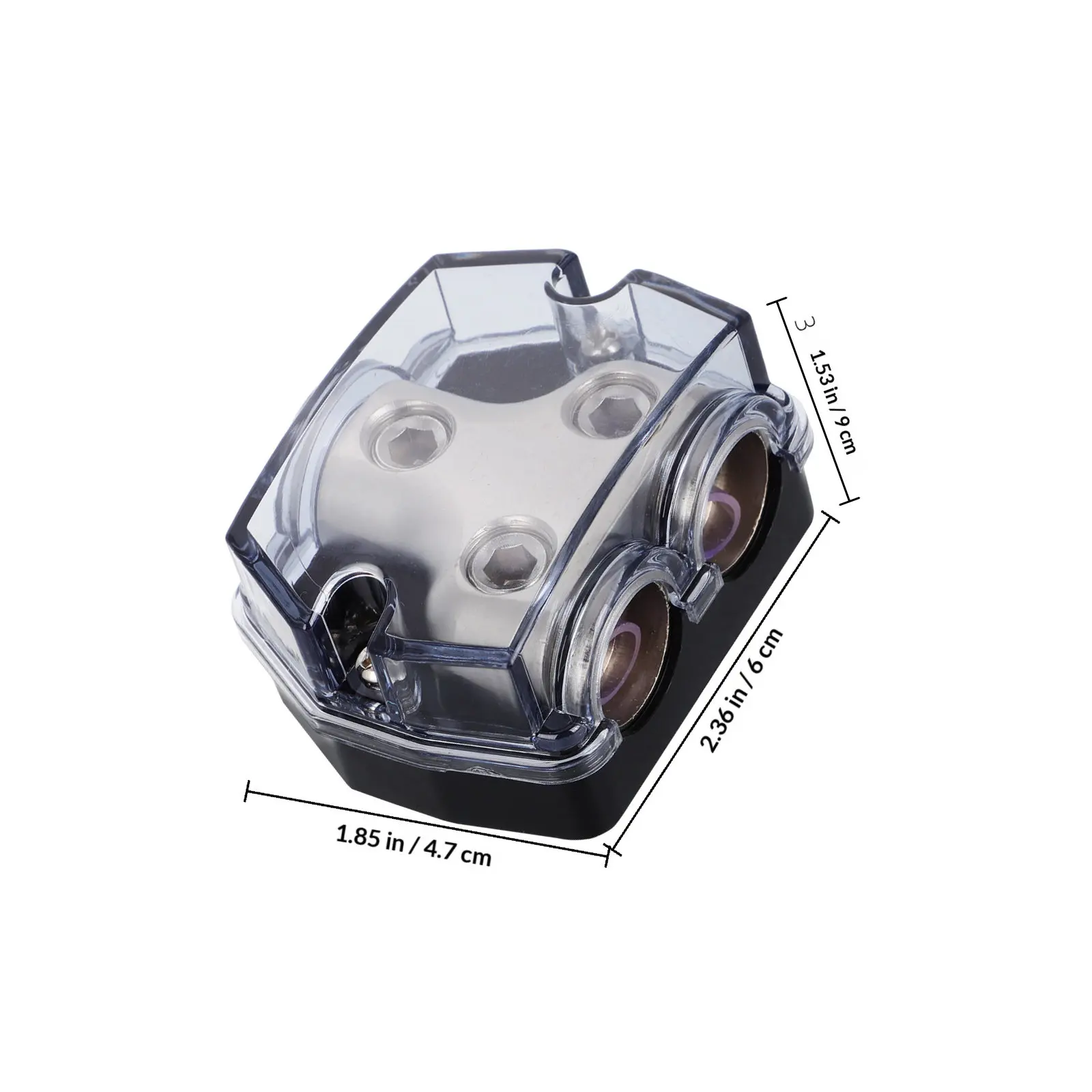 Car Audio Dual Way Power Distribution Block 2 Way Splitter Car Amplifier Fuse Holder Sound System Protector 2 Ways Fuse Holder