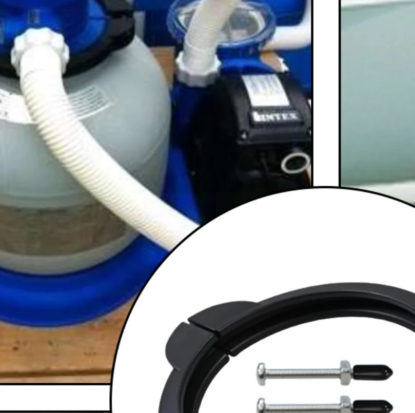

Pool Filter Clamp O-Ring Sand Filter Valve Clamp SF80110-2 Replacement With Screw Flange Valve Clamp For 12"14"Pool Filter Clamp