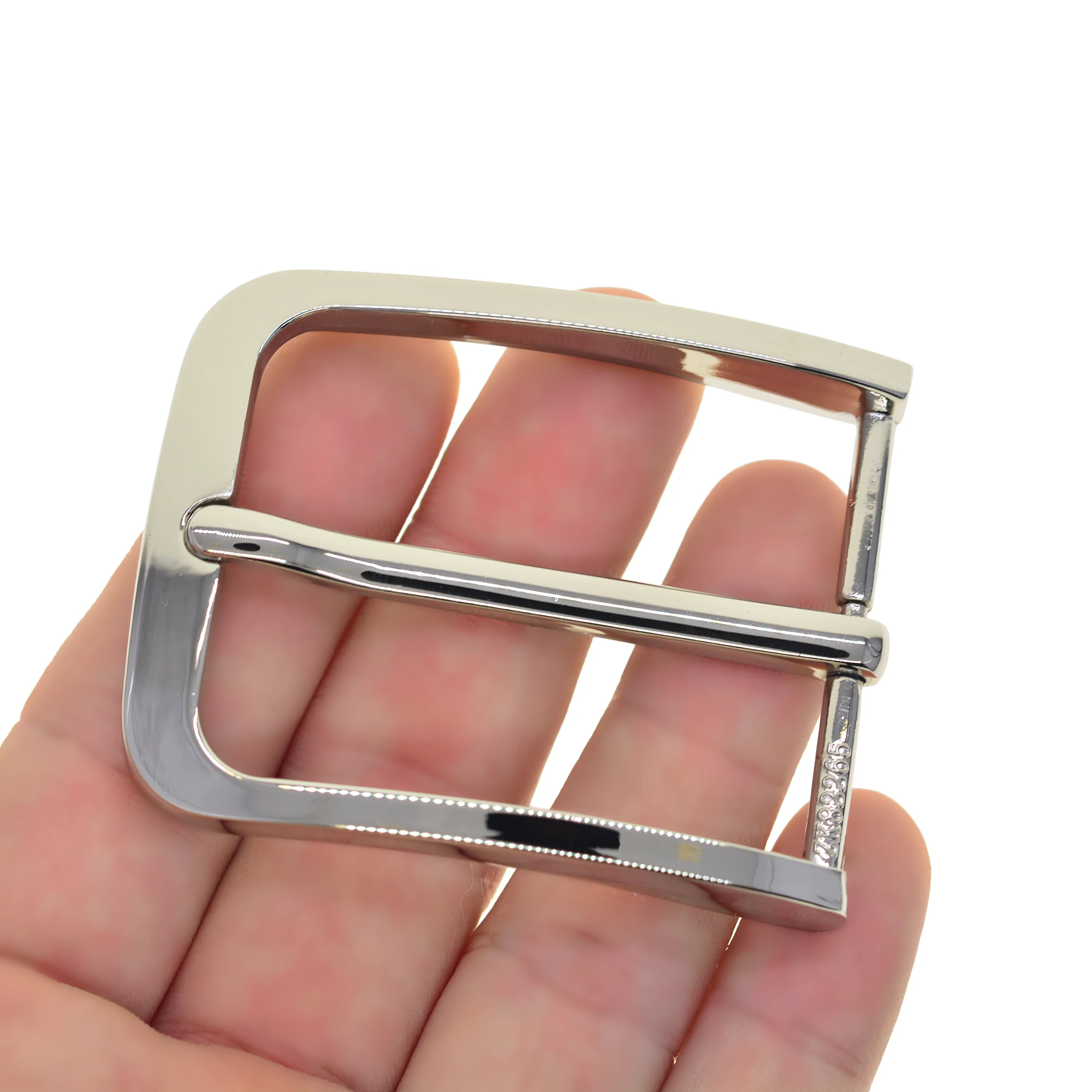 super fine Simple pattern solid metal pin lock  mirror Silver lady belt buckle for 1.6inch strap replacement