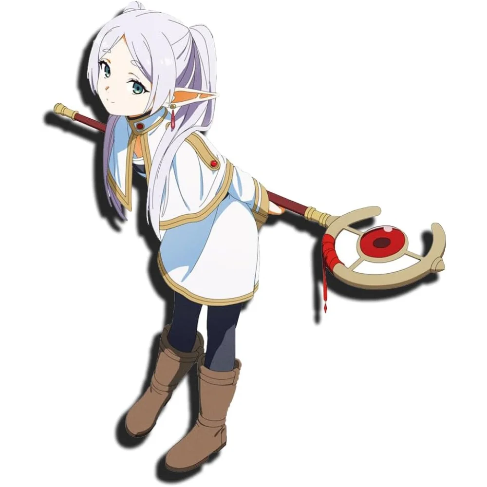 

Cute Frieren Car Stickers Anime Decals for Windshield Trunk Lid RV JDM Truck Vinyl Waterproof Decoration