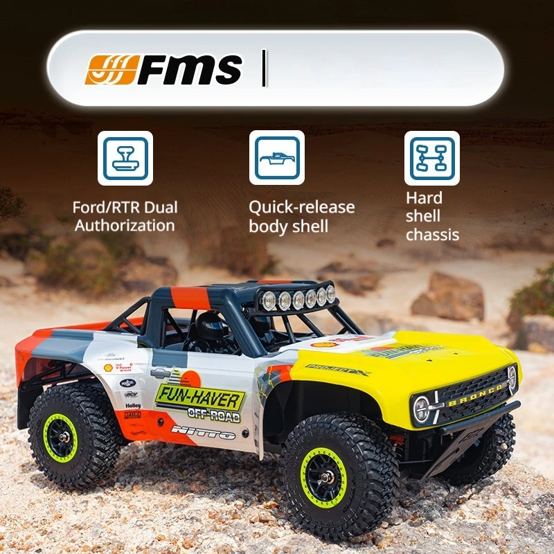 FMS 1/18 RTR Liema U4 FCX18 Brushed RC Car 2.4G Short Course Truck Simulation Collection Car Model Racing Climbing Car Toy Gifts