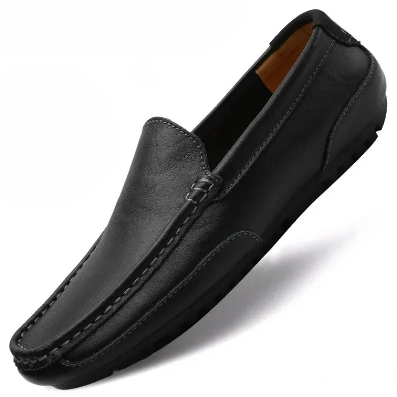 Neue Herren Leder Atmungsaktive Mokassins Casual Loafers Slip-on Formelle Italienische Fahrer-Flachschuhe Chaussure Homme