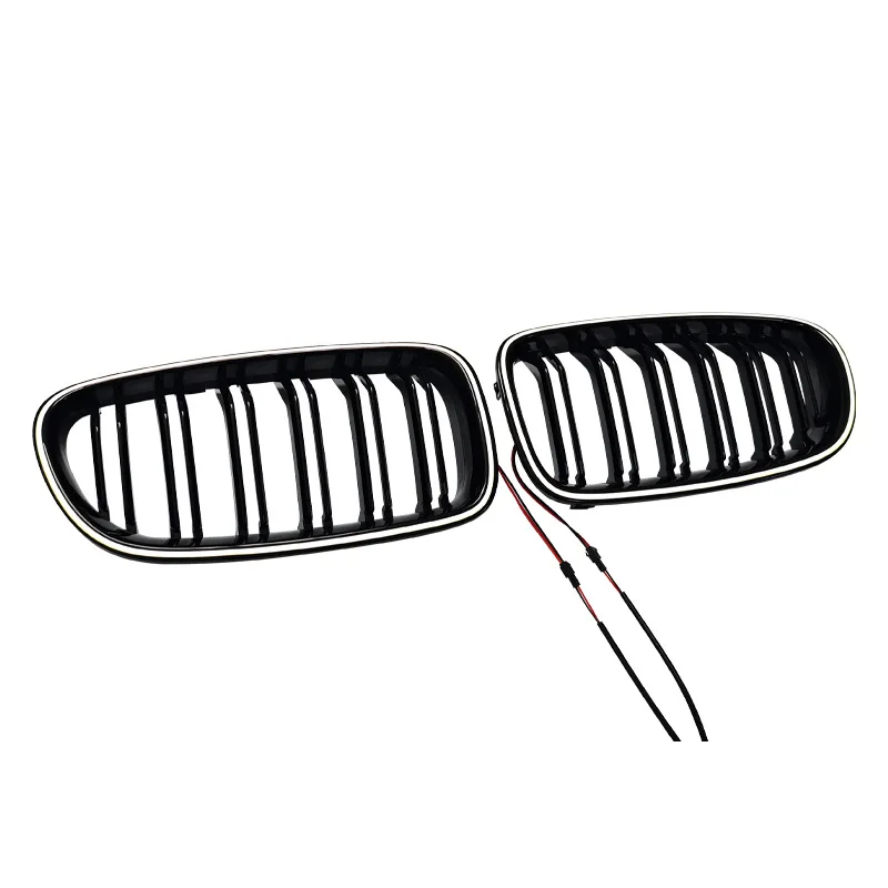 

For 2011-2016 BMW 5 Series F10 Racing grille Body Kit Dual Line & Meteor Style LED Illuminated Grille