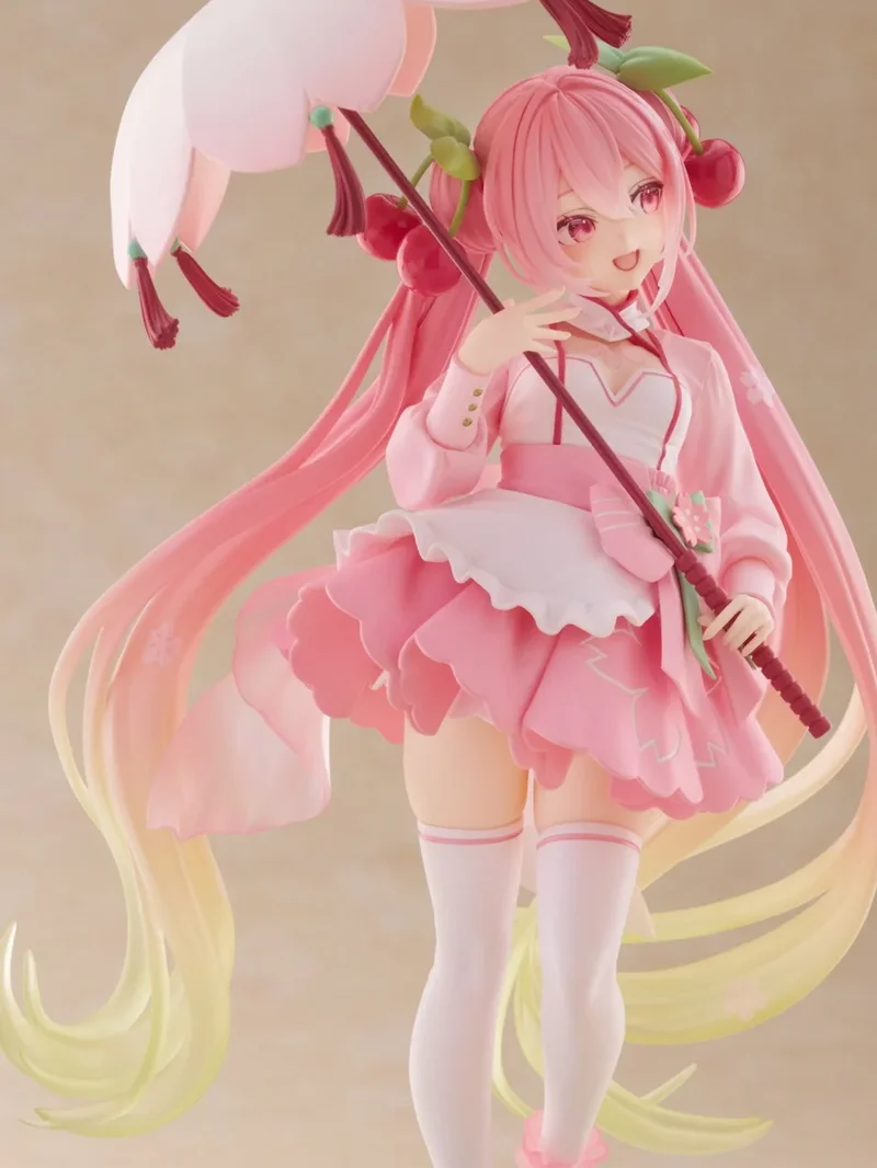 Nuevo Original Taito Amp Hatsune Miku Sakura Hatsune Miku vestido de color cereza figura de Anime modelo Kt estatua adorno decorativo