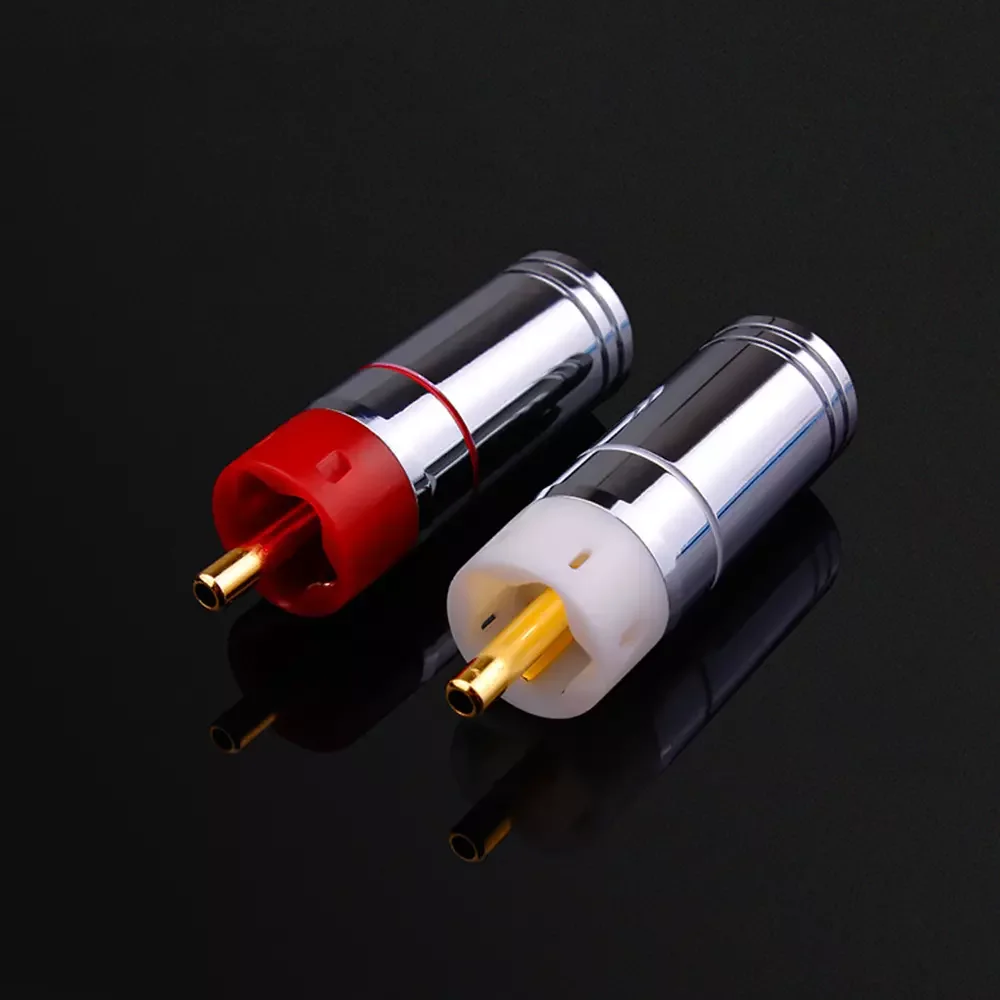 RCA Connector Star Line Audiophile RCA Plug 9mm hole for Speaker Amplifier Cable Connector Gold/Silver Plated RCA Adapter view 3