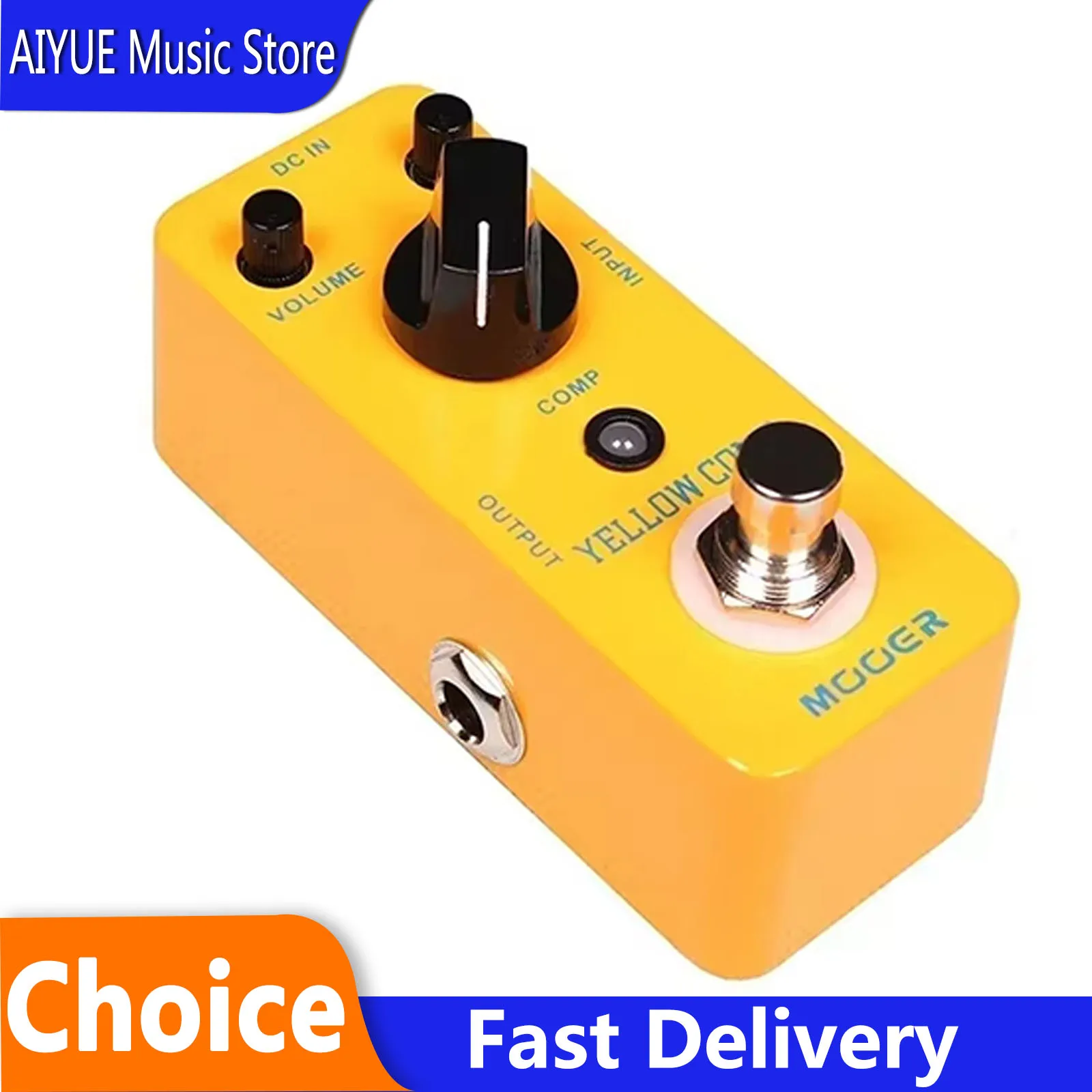 MOOER Yellow Comp Electric Guitar Effect Pedal Optical Compressor Effect Full Metal Shell True Bypass Pedal Guitar Accessory