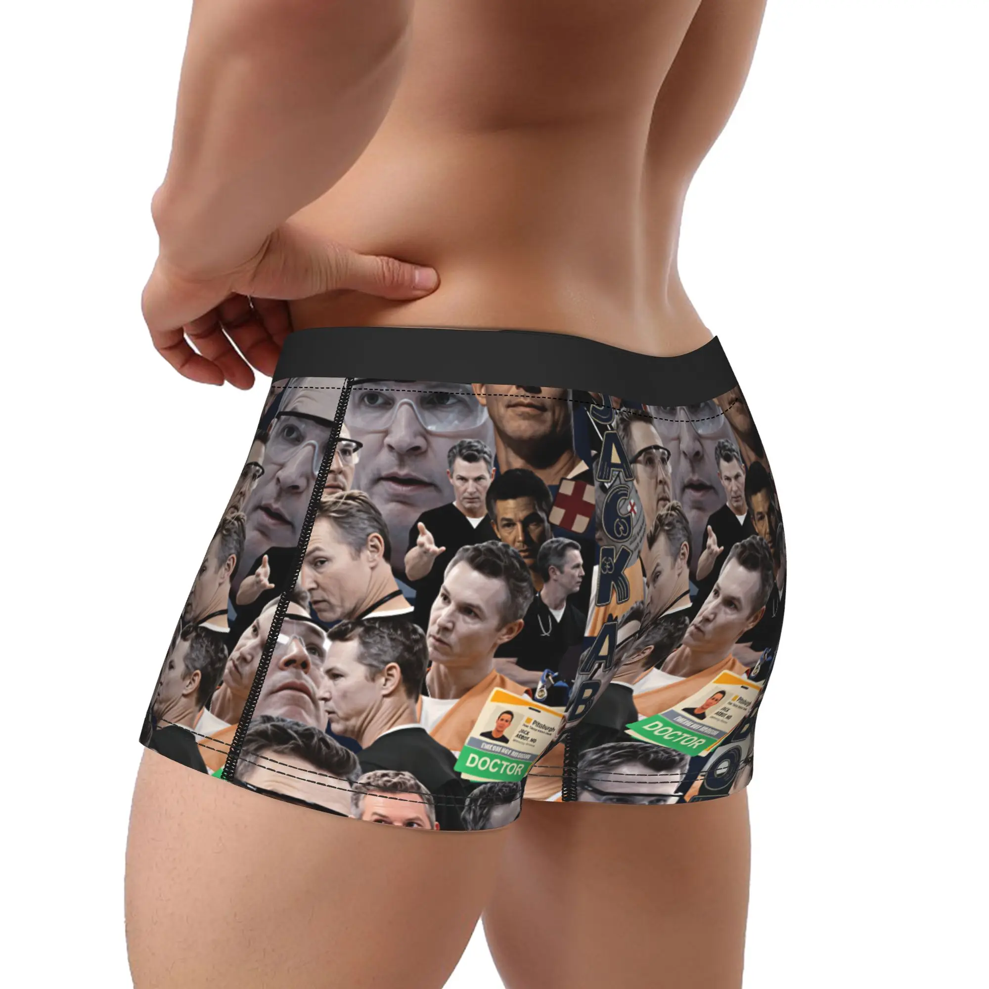 The Pitt Dr. Jack Abbott Underwear  Soft Trend Panties Design Boxer Brief For Men Pouch Plus Size Trunk