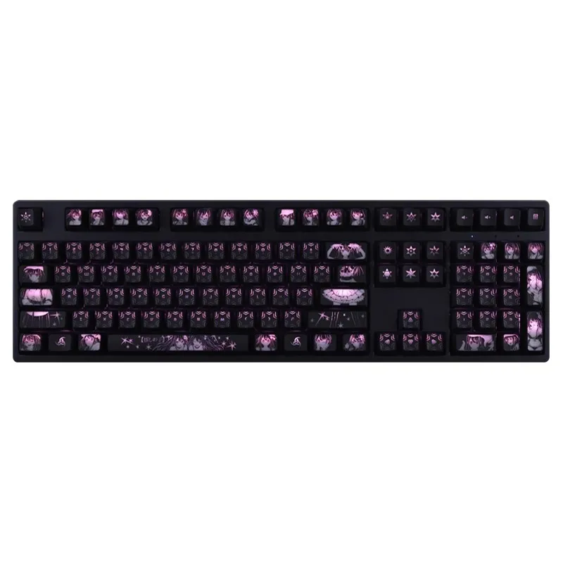 1 Set Oshi No Ko Hoshino Ai Backlit Keycaps For Logitech G610 G Pro X Razer BlackWidow Huntsman Corsair K70 K95 K100 Key Caps