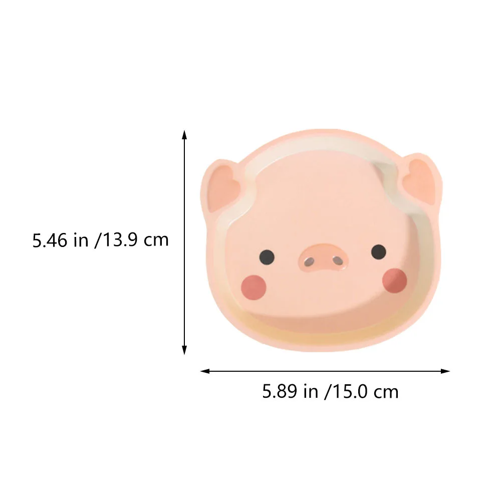 

1Set Bamboo Fiber Cereal Bowl Adorable Pig Shaped Food Container Premium Dessert Bowl with Spoon for Household Use