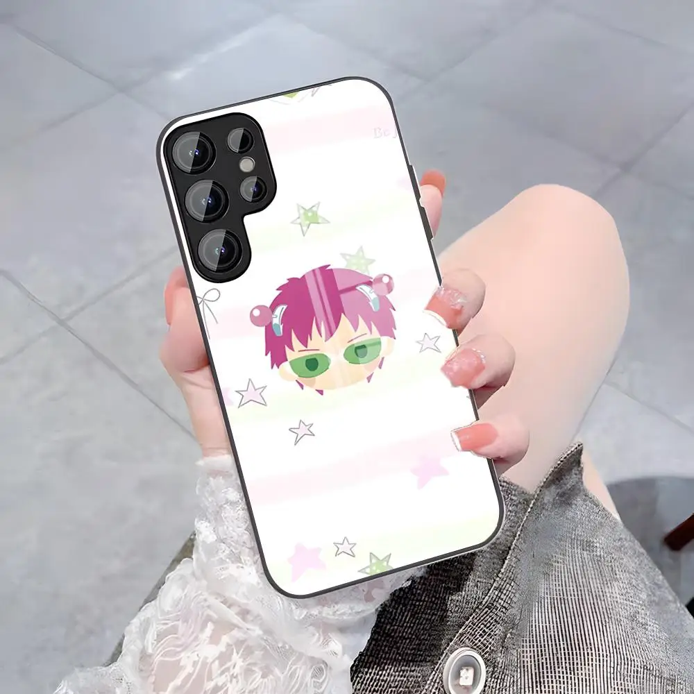 Cute Saiki Kusuo Phone Case For Samsung A27 A37 A33 5G A54 A36 A35 A56 A52 A17 Shockproof Glass Cover