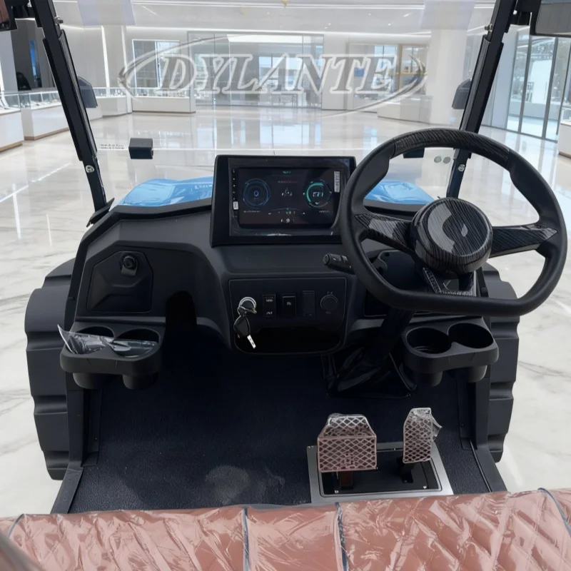 مبيعات المصنع مباشرة 4-مقعد عربة جولف كهربائية دورات الغولف 60 فولت محرك تيار متردد 120 كيلومتر نادي طويل المدى مركبة متعددة الأغراض