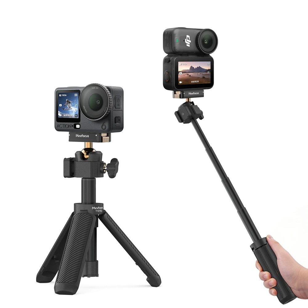 Trípode Magnético para Selfies Minifocus para DJI Osmo Action 6, Osmo Nano, Barra de Extensión Mini Extensible, Magnética Bidireccional