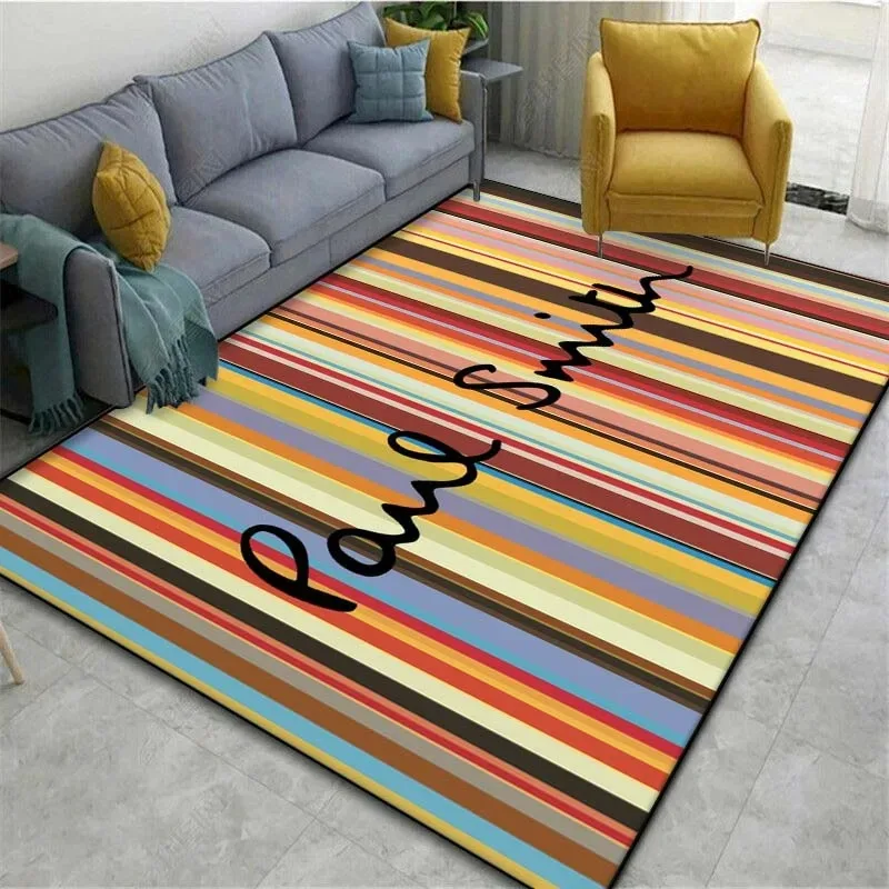 Paul Smith Printed Livng Room Carpet Colorful Striped Bedroom Bedside Bathroom Floor Mat Sofa Coffee Table Area Rugs Doormat