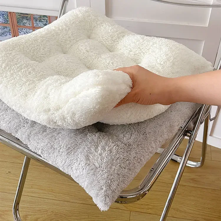 Seat Cushion, Seat Cushion, Butt Cushion, College Student Milk Fleece Thickened Bench, Teacher Stool, Plush Office Seat Cushion