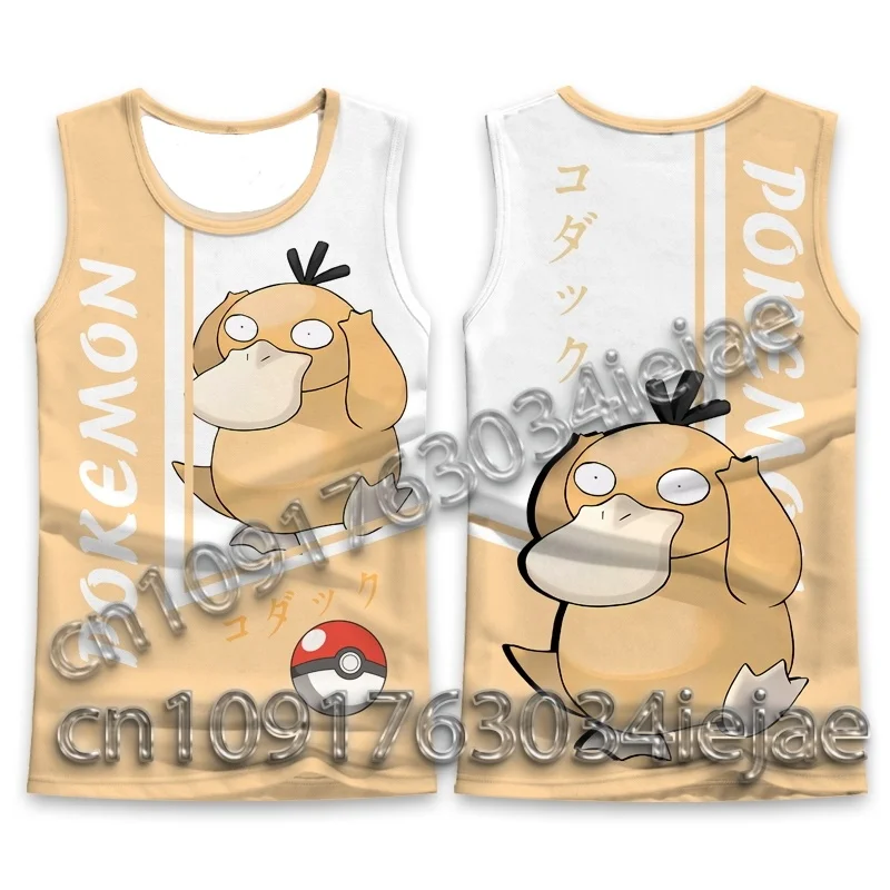 

Новый летний детский жилет, футболка с рисунком Pokemon Gengar, спортивные винтажные топы без рукавов для фитнеса и фитнеса, повседневные топы для детей/взрослых