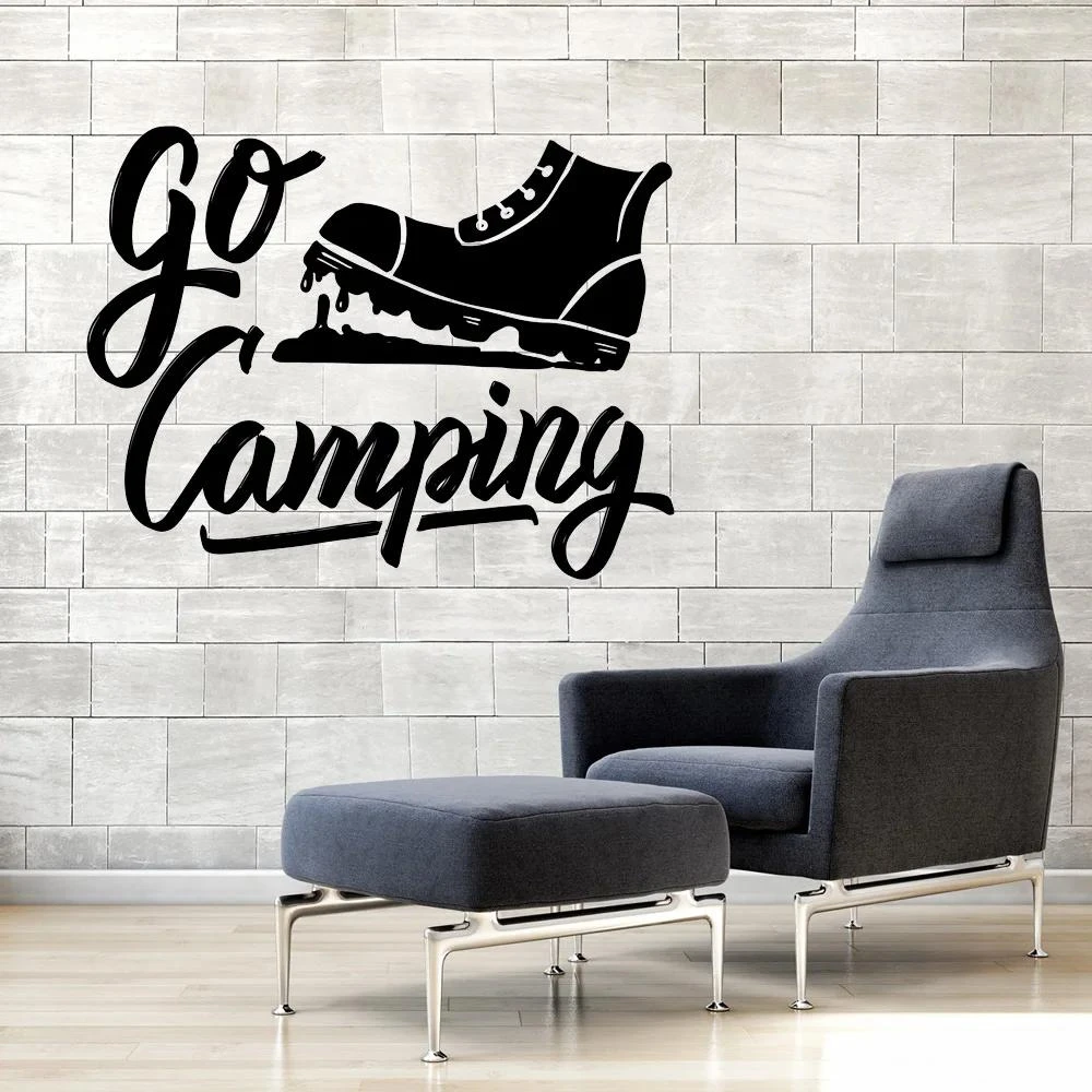 

1 pc nice Campfire Decal Home Design Camper waterproof Wall Sticker Self Adhesive Vinyl Waterproof Wall Art Decal for gym