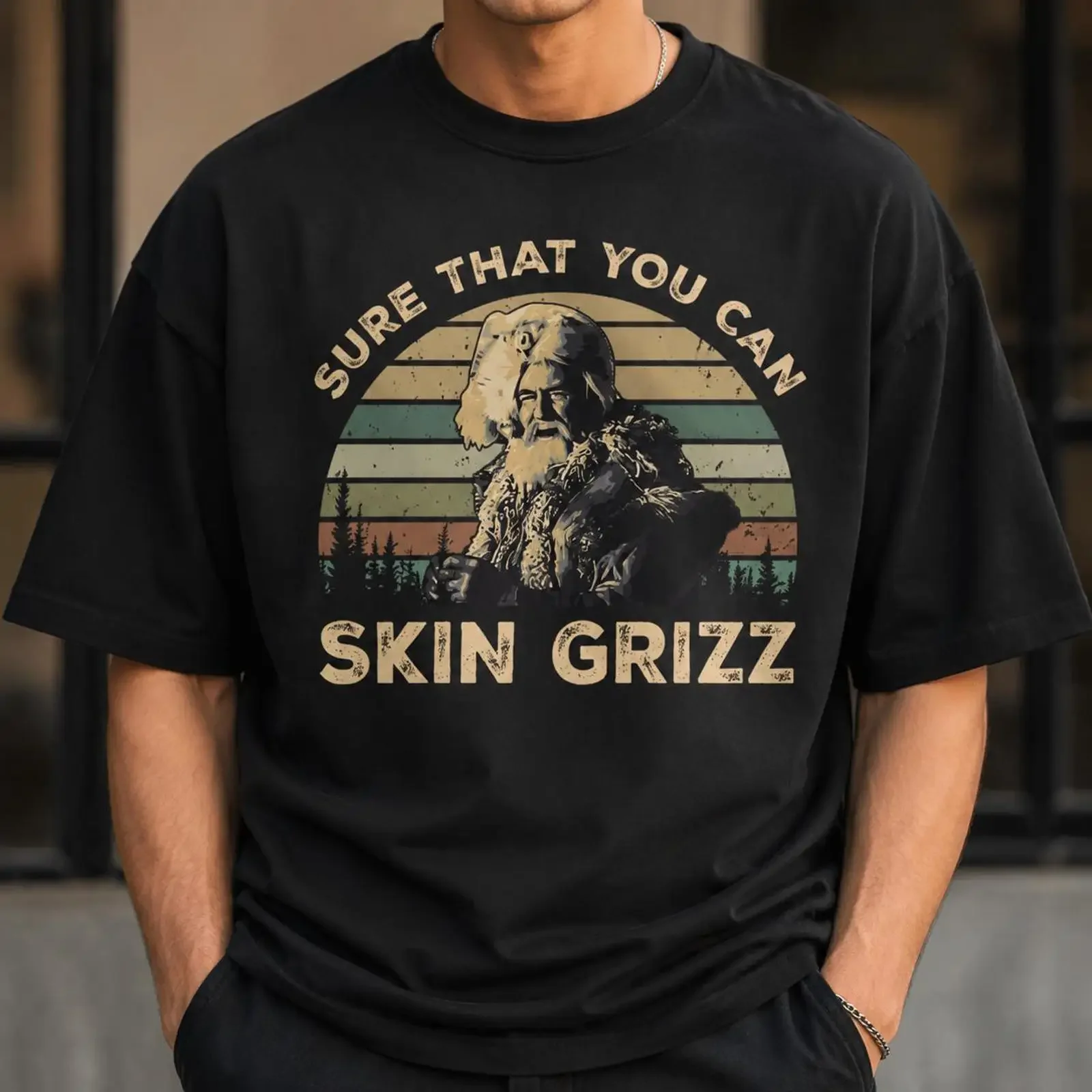 Sure That You Can Skin Grizz Vintage Movie T Shirt vintage Washed Casual Unisex Breathable Versatile Stretched homme Stylish