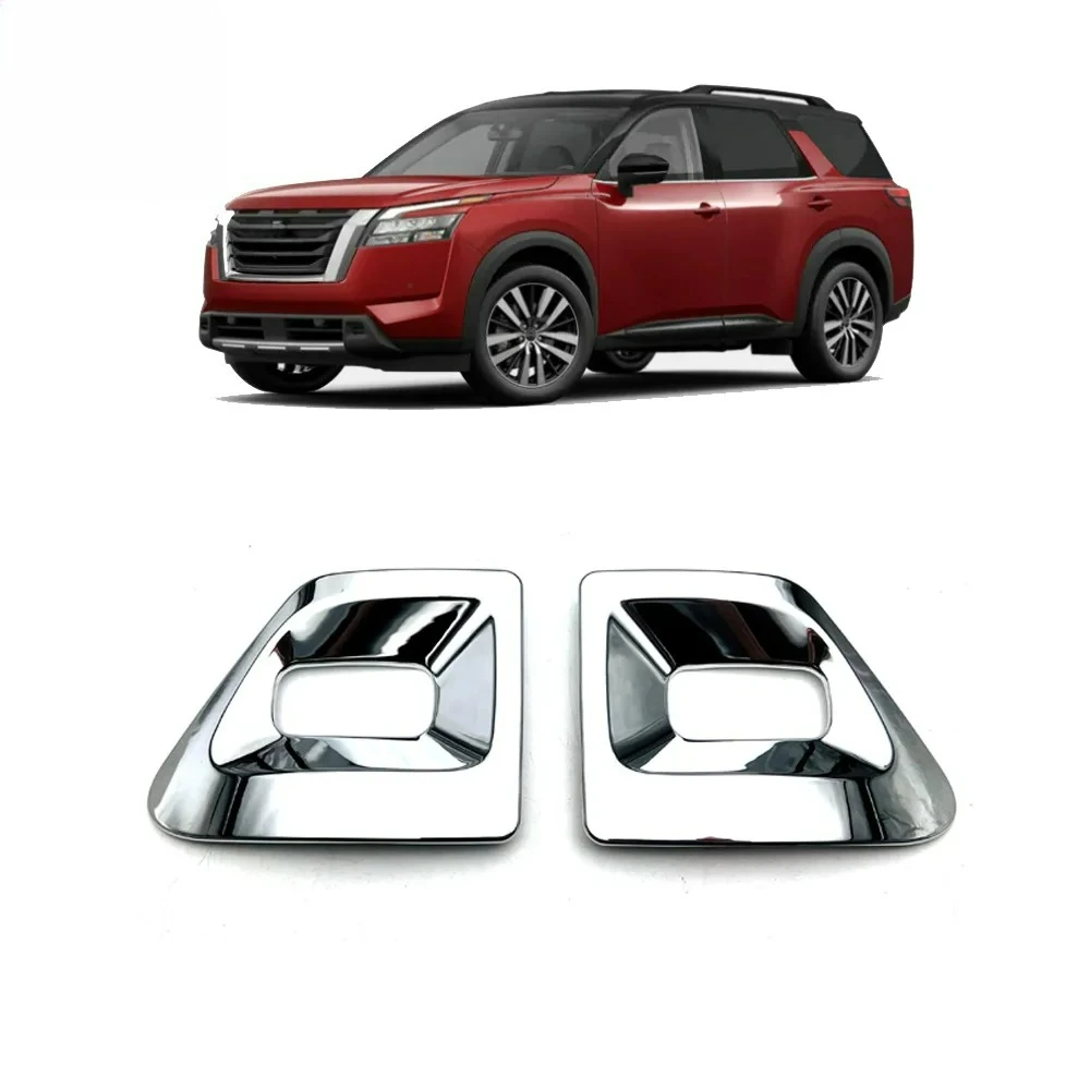 For Nissan Pathfinder R53 2022 2023 ABS Chrome Front Bumper Fog Light Lamp Frame Cover Foglight Trims Car Styling Accessories view 2