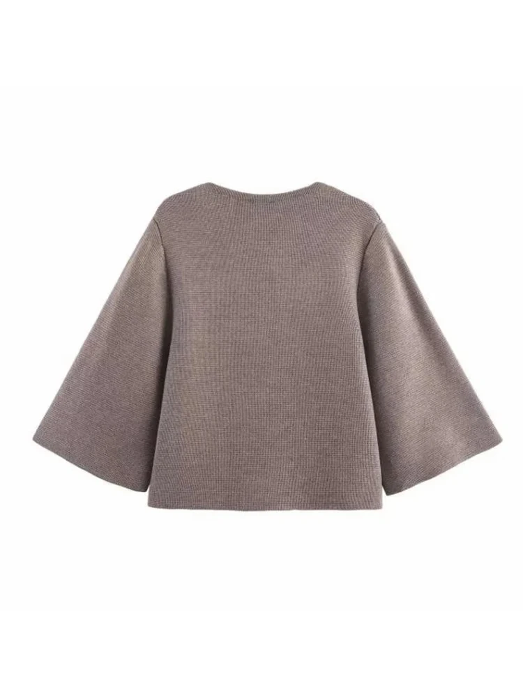 เสื้อคาร์ดิแกนถักสำหรับผู้หญิง แฟชั่นแขนยาว ติดกระดุม สไตล์ลำลอง เสื้อคาร์ดิแกนถักสำหรับผู้หญิง สไตล์ไฮสตรีท สวยหรู