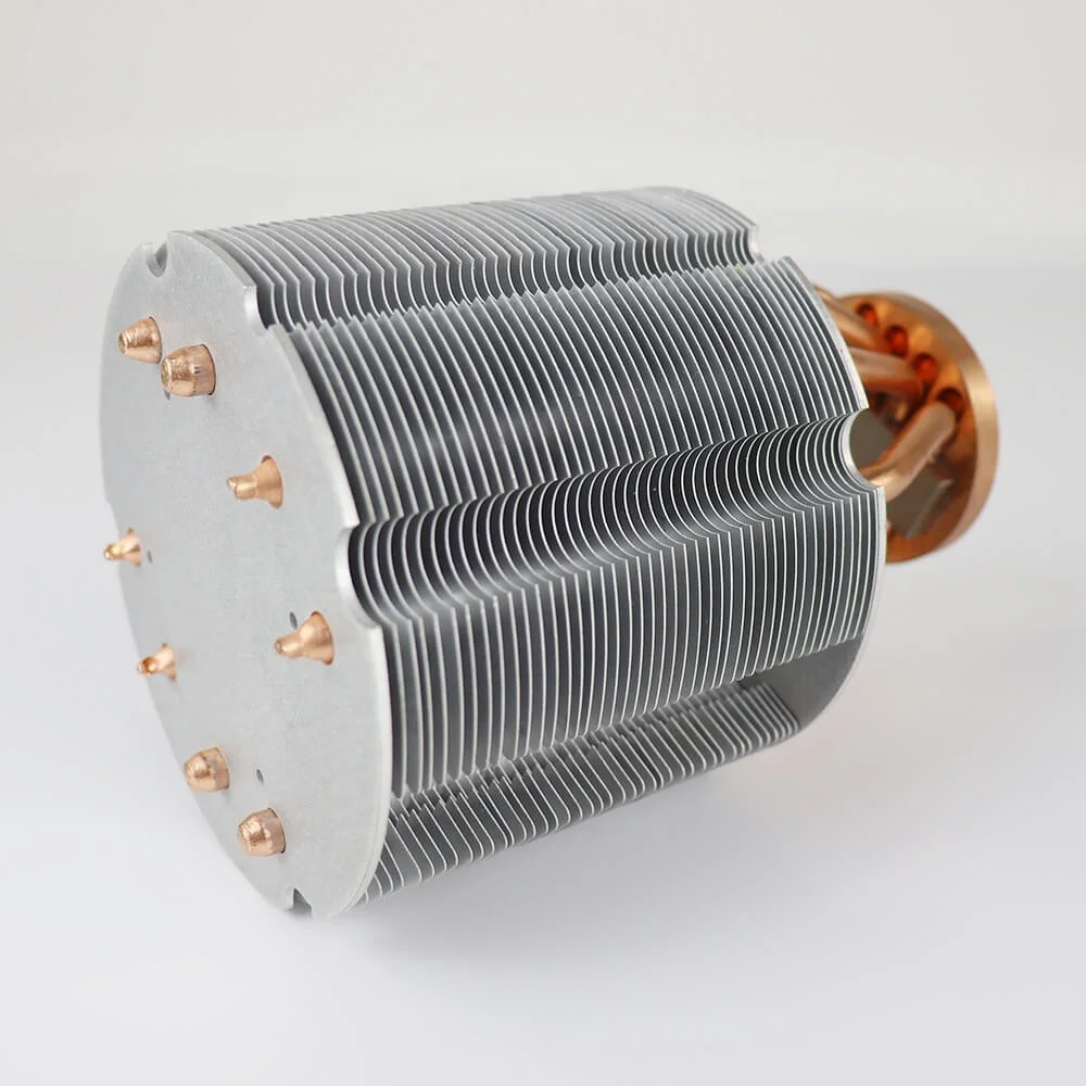 Custom Round Circular Ram LED Extruded Profile Copper Aluminum LED Heatsink