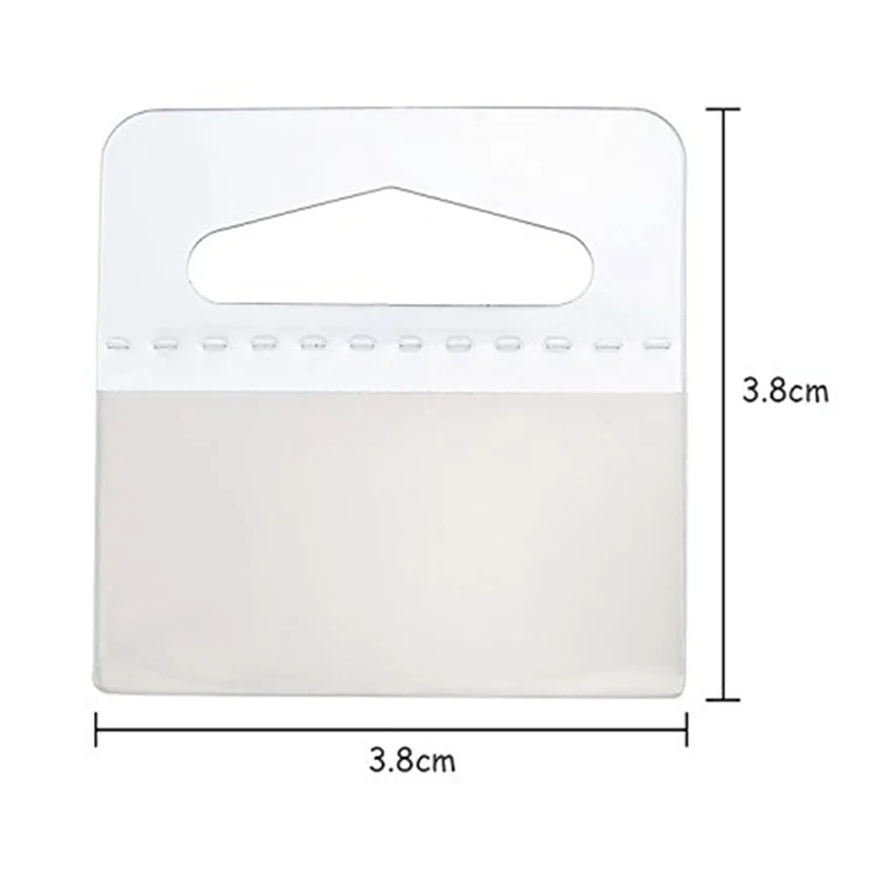 Adhesive Hang Tag 1-1/2 X 1-1/2 Inch Slot Display Hang Tag Clear Hang Tag Folding Labels For Store Display