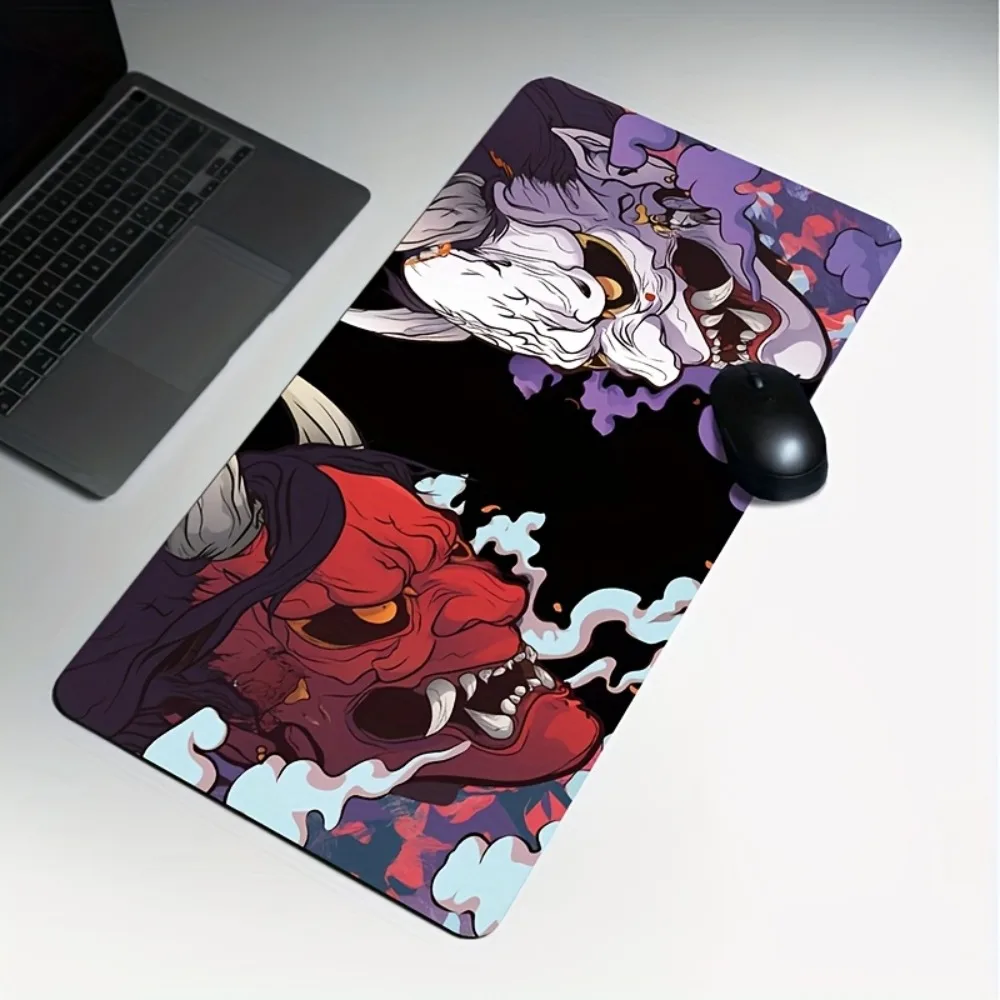CIFBUY Large Gaming Mouse Pad Japanese Ukiyo-E Demon Non Slip Rubber Keyboard Desk Mat Home Office Work Computer Home Decor