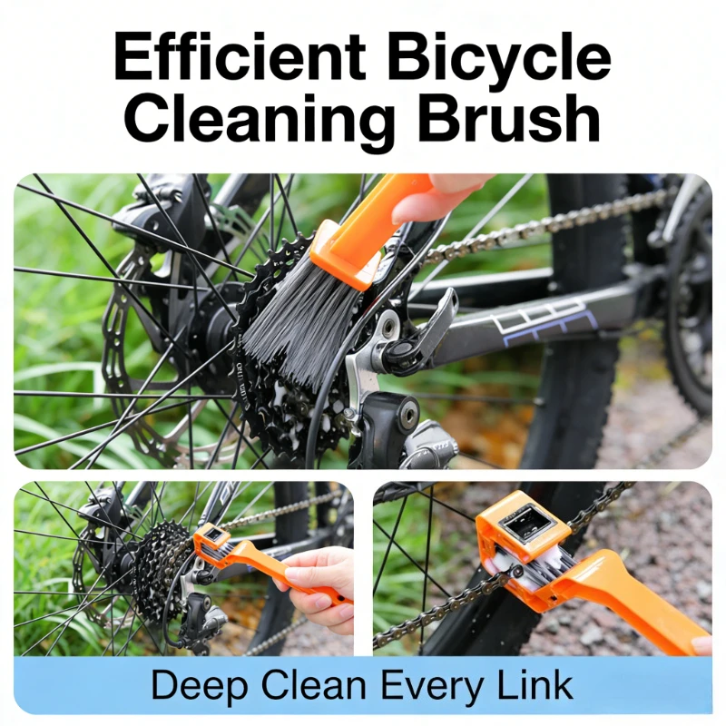1Pc Bicycle Chain Brush Outdoor Road Bike Mountain Bike Crankset Cleaning Brush Motorcycle Chain Cleaner Tool