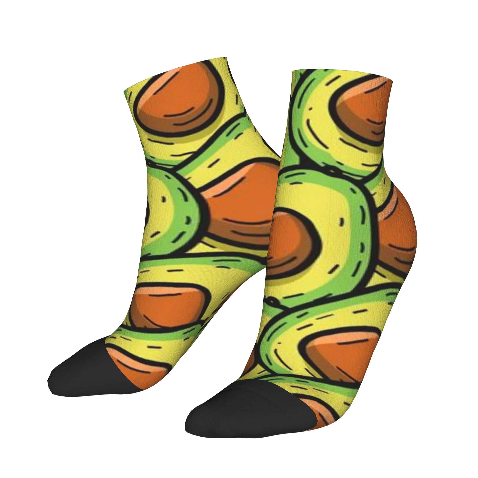 

Avocado Halves Dense Pattern Casual Socks For Adults Men Elegant Breathable Ankle Socks Summer Climbing Graphic Anti Slip Sock