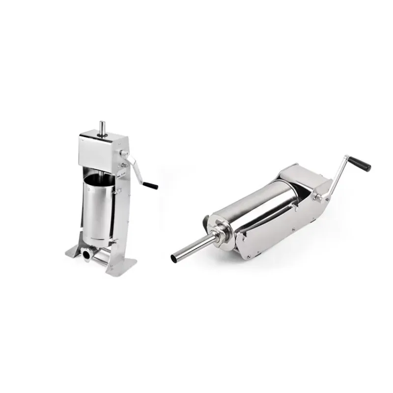 Commercial 7L Stainless Steel Manual Sausage Maker Stuffer Horizontal Sausage Filling Machine for Home Commercial