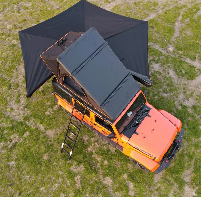 

SY Factory Price Lightweight Hard-Shell Roof Top Tent for Cars Double Layer One Bedroom Four-season Waterproof Quick Automatic