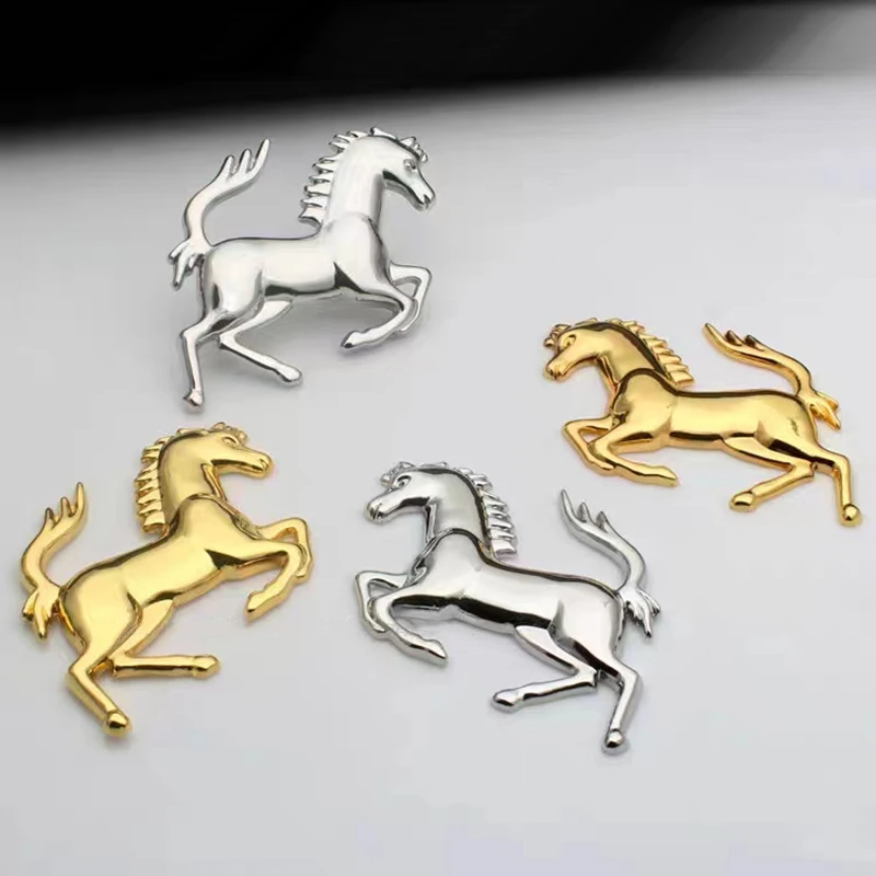 3D Metal Running Horse Emblem Decal Stickers For Ferrari 458 488 599 Car Fender Window Bumper Body Badge Car Styling Accessories