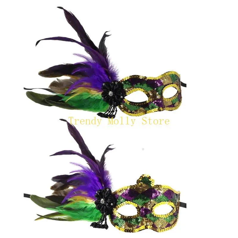 

N5KB Masquerades Mask Eyemask Halloween Mardi Gras Cosplay Party Face Mask